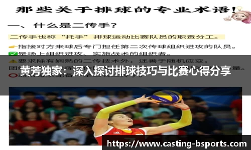 黄芳独家：深入探讨排球技巧与比赛心得分享